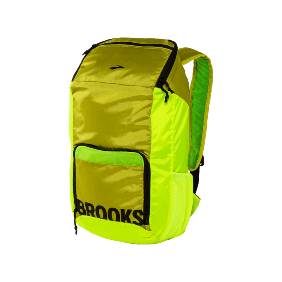 Brooks Stride Backpack Acid Lime-Nightlife-Black